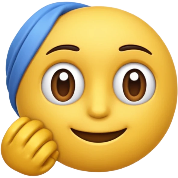 Блокнот 3D синего цвета emoji