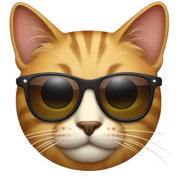Cat with sunglasses emoji