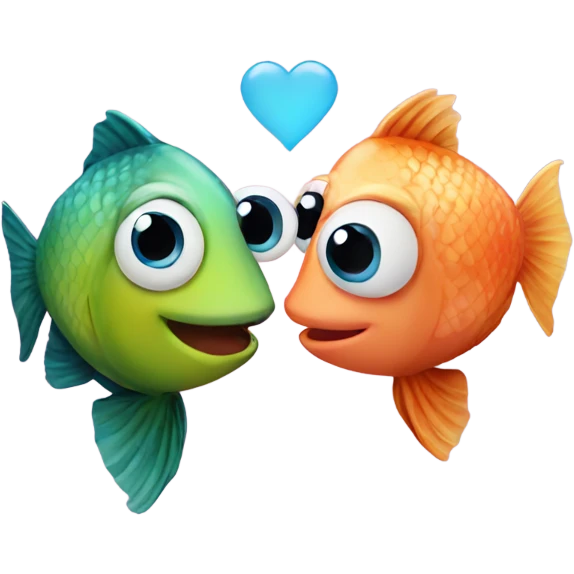 Fish in love  emoji