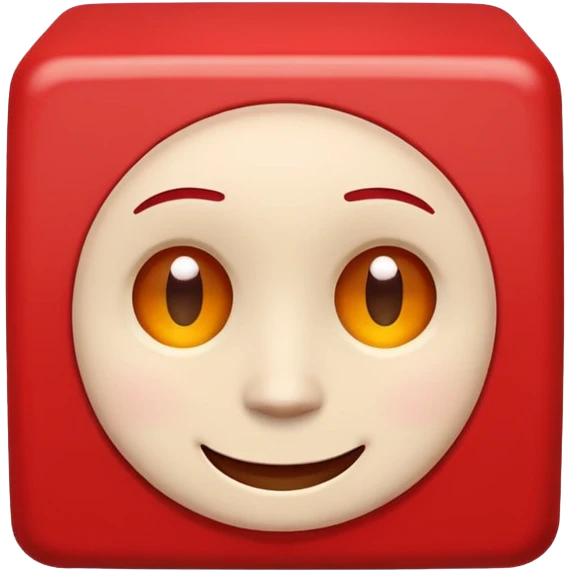 red cube character face emoji