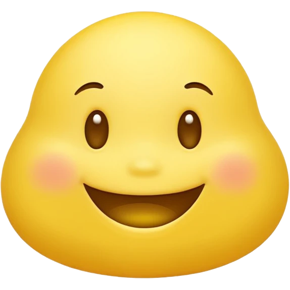 Yellow blob with face emoji