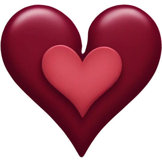 Two burgundy hearts emoji