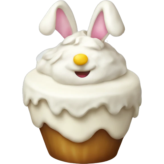 Easter white cake emoji