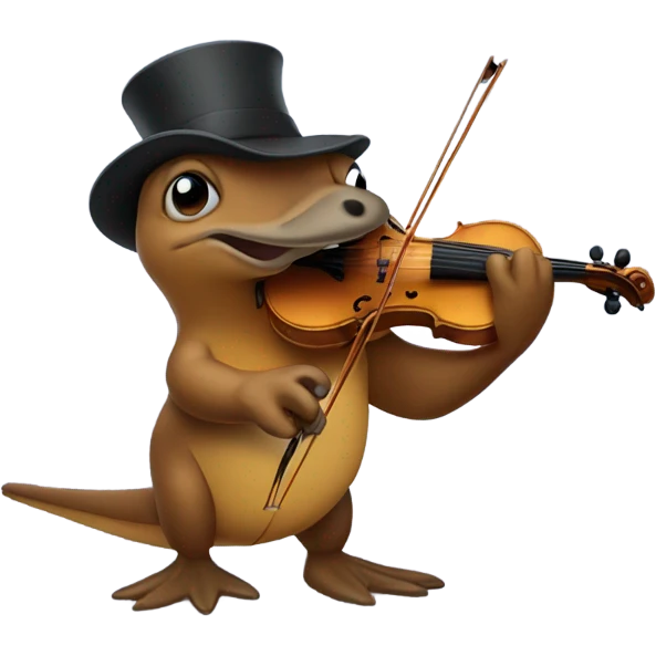 Platypus playing violin emoji