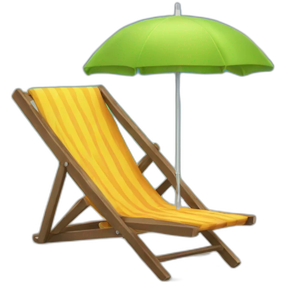 beach chair with umbrella emoji