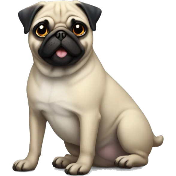 Navy pug emoji