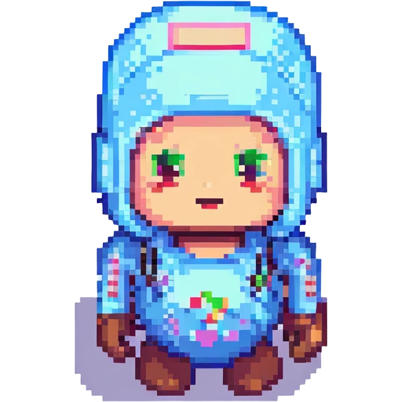 فبلبارادادلد, simple and colorful pixel art, blocky design, fun or abstract subject inspired by the phrase, no text emoji