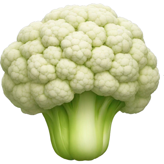 cauliflower in the shape of an ear emoji