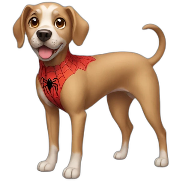 Dog spiderman emoji