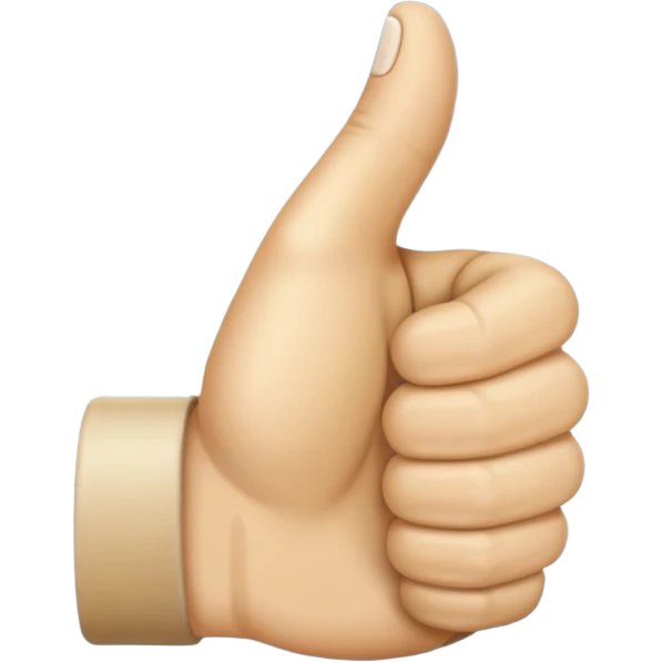 thumbs up emoij extra long thumb emoji