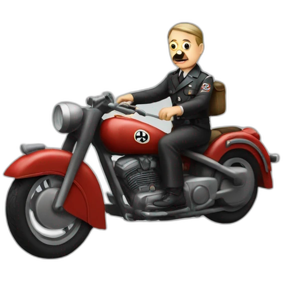 hitler on a motorbike emoji