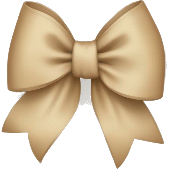 beige bow emoji