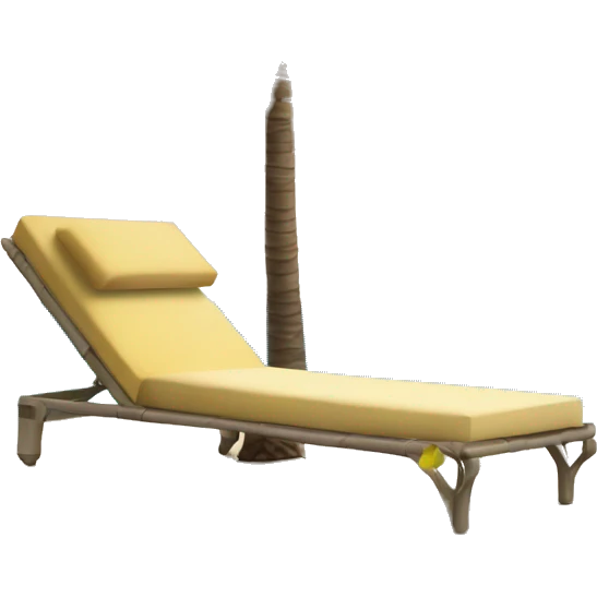 Chaise longue under a palm tree emoji