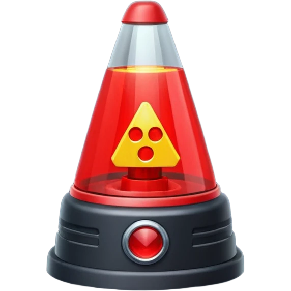 ne maják, ale majáček z auta s blikajícím červeným výstražným světlem emoji