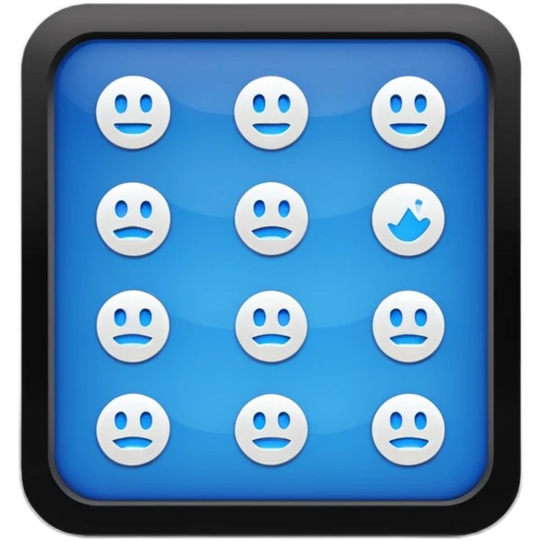 Platform Board – blue text display. emoji