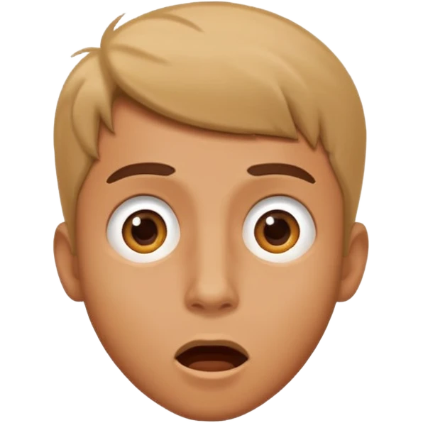 guy emoji but have his eyes looking up like there's something on his head  emoji