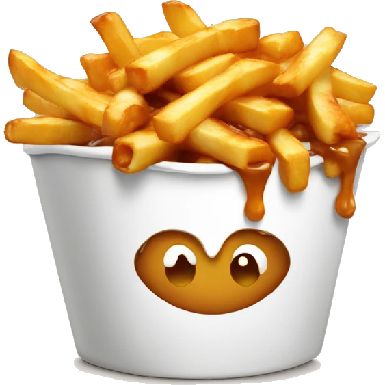 Poutine qui mange une poutine emoji