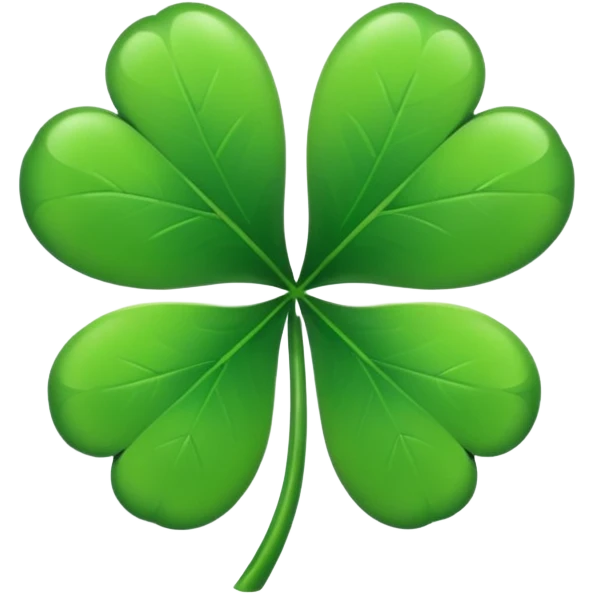 GREEN LEAF FOUR CLOVER emoji