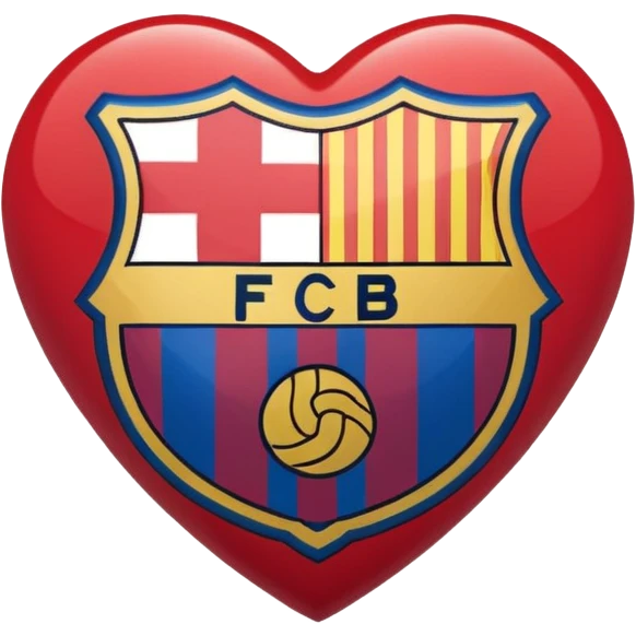 Barcelona FC Logo in heart ❤️ emoji