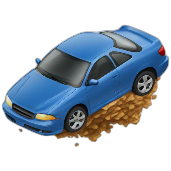 Car falling emoji