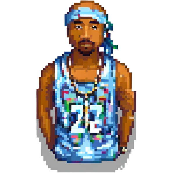 2Pac, no background emoji