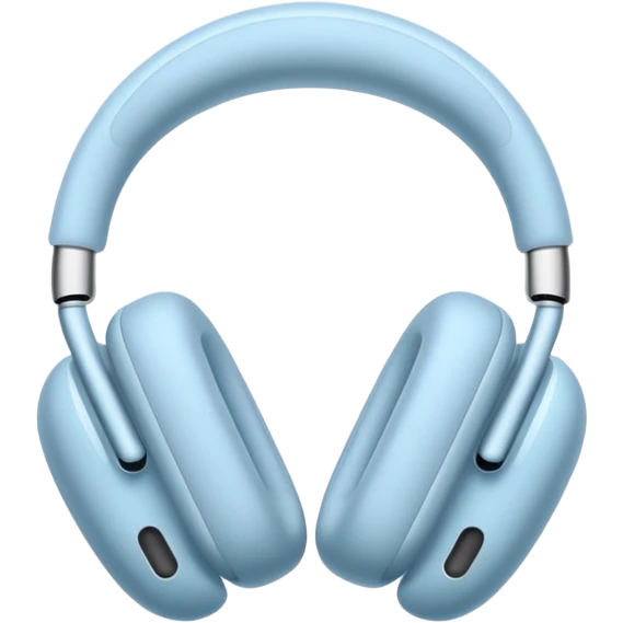 Airpods max light blue emoji