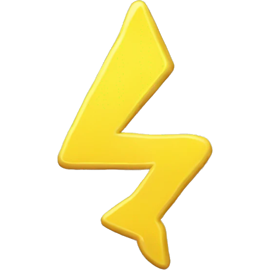 yellow coin with electric symbol, simple, not complicate, cute atmosphere emoji