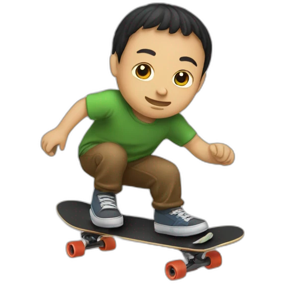 Oleg mongol skateboarding emoji