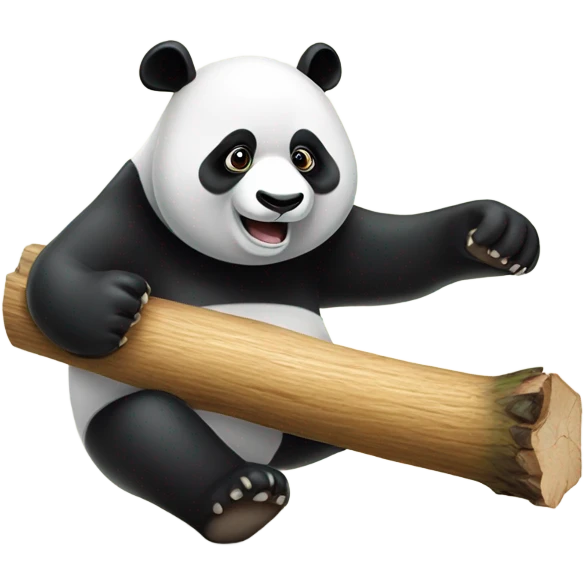 panda with wood emoji