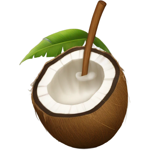   Whole coconut drinkable emoji