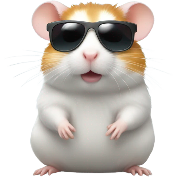 Hamster with sunglasses emoji