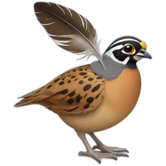 quail with feather on head emoji