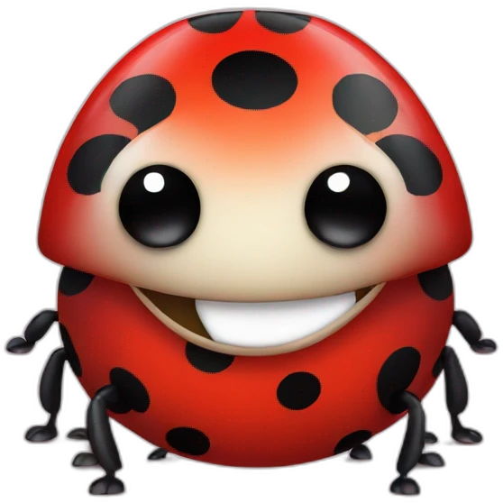 smiling ladybug emoji