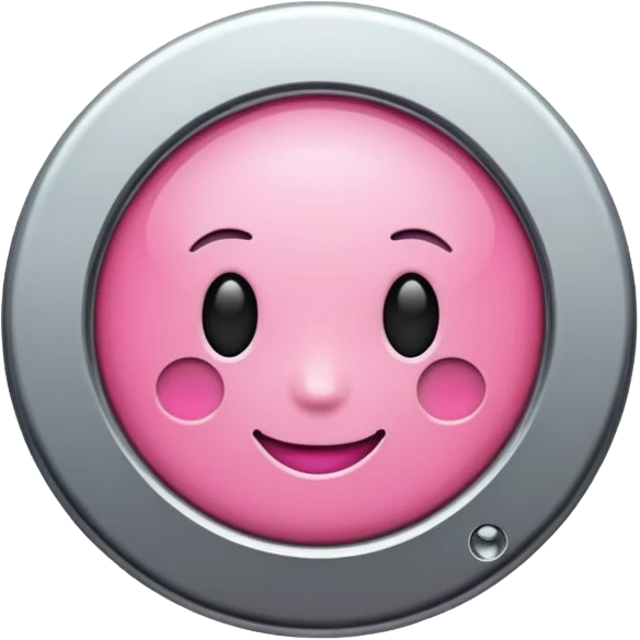 pink pin for boards - no face  emoji