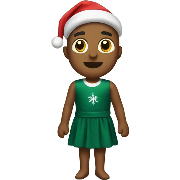 Coker with Christmas dress emoji