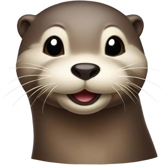 Otter winking emoji