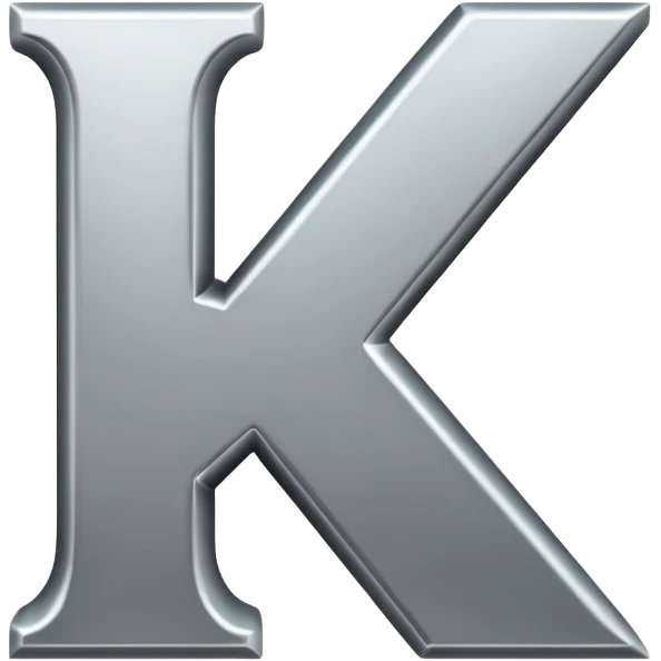 the letters  K. emoji