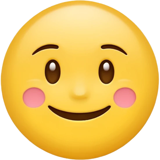 Create a hand drawn flat Smile reaction emoji for a new social media app emoji
