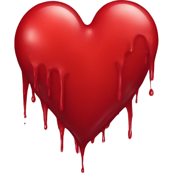 bleeding red heart emoji