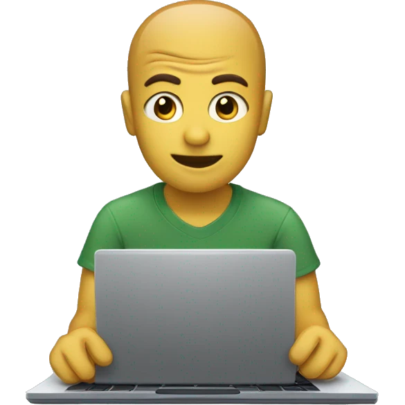 skuy ngoding text with laptop coding emoji