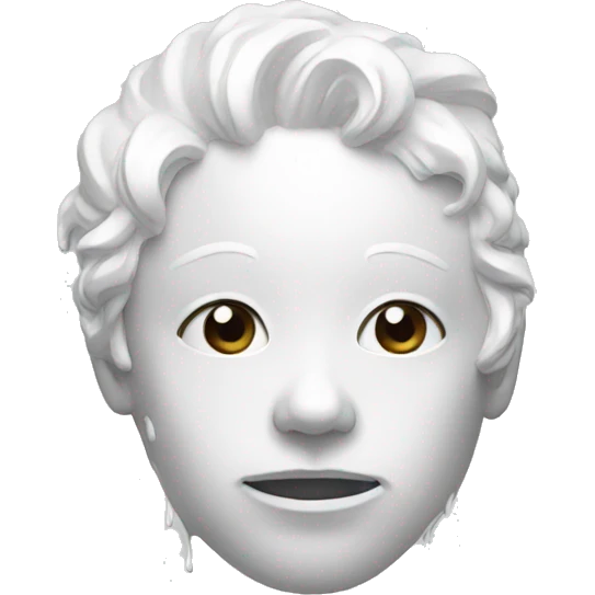 Face splased with white paint emoji