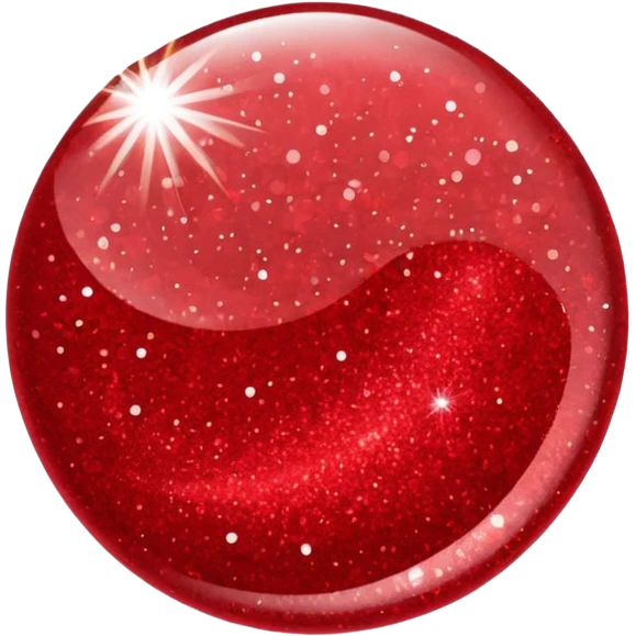 Glitter Raio vermelho emoji