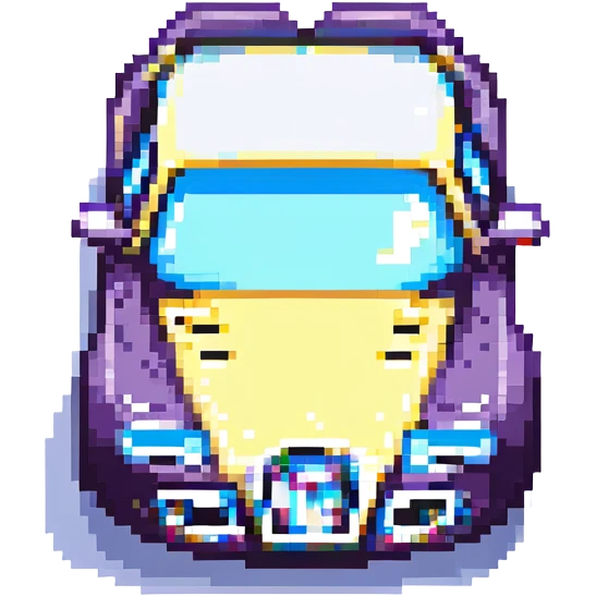 pixel art Bugatti sports car emoji