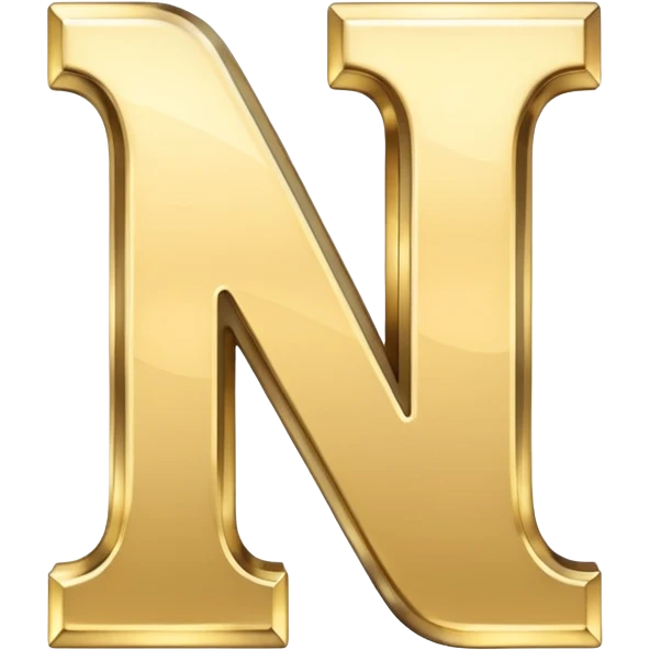 letter N in light gold emoji