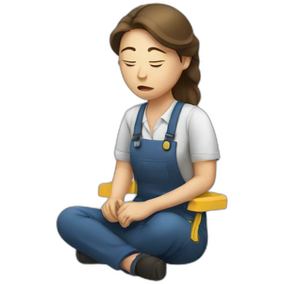 tired worker WOMEN emoji