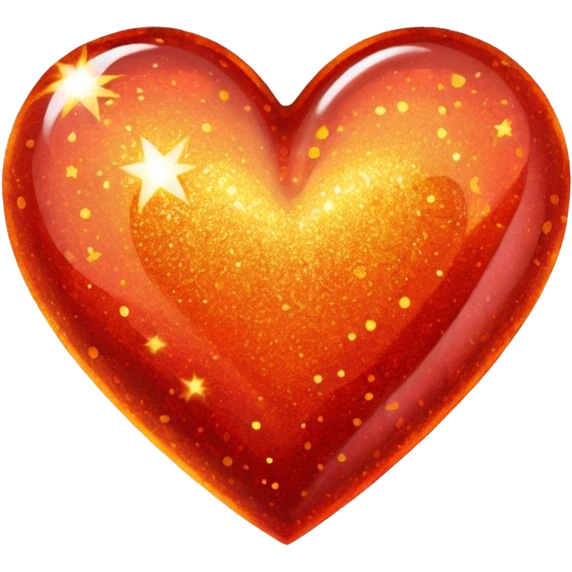 Firey glitter heart emoji