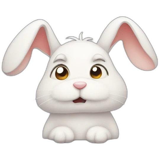 Sad rabbit emoji