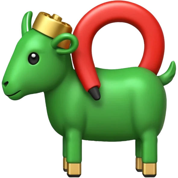 Apple-style 3D emoji of a single green RAM stick, gold connector pins at the bottom, small black memory chips on top, simple and clear design. emoji