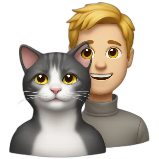 cat and man emoji
