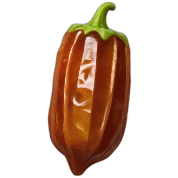 dried date shaped like a pepper emoji